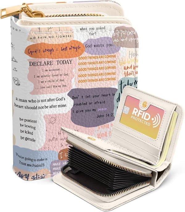 Cute Leather RFID Credit Card Holder Wallet for Women
