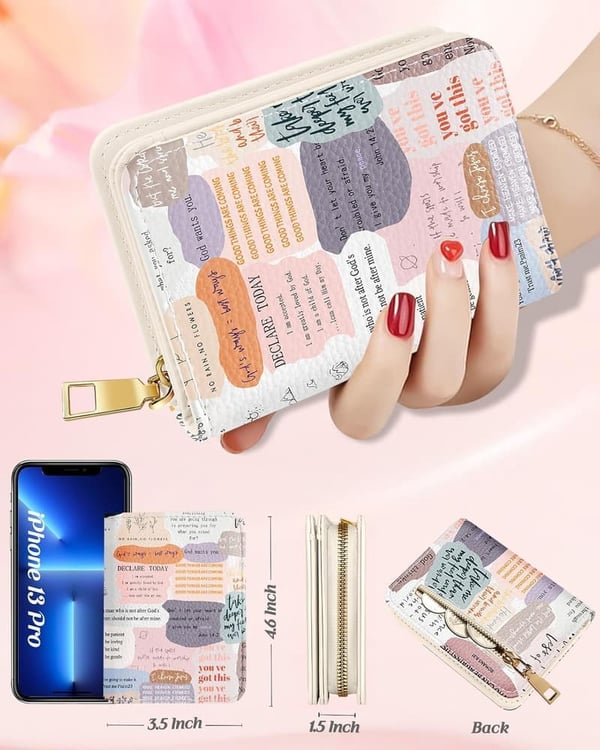 Cute Leather RFID Credit Card Holder Wallet for Women