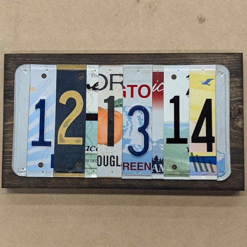 10th Anniversary Personalized Tin License Plate Gift
