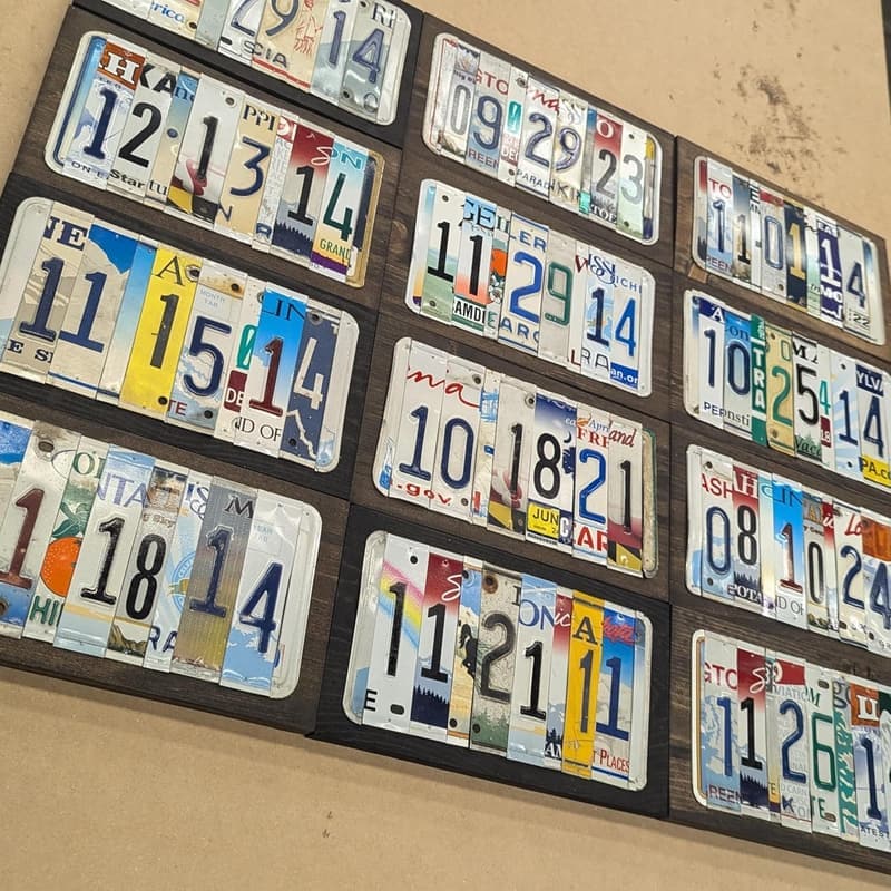 10th Anniversary Personalized Tin License Plate Gift