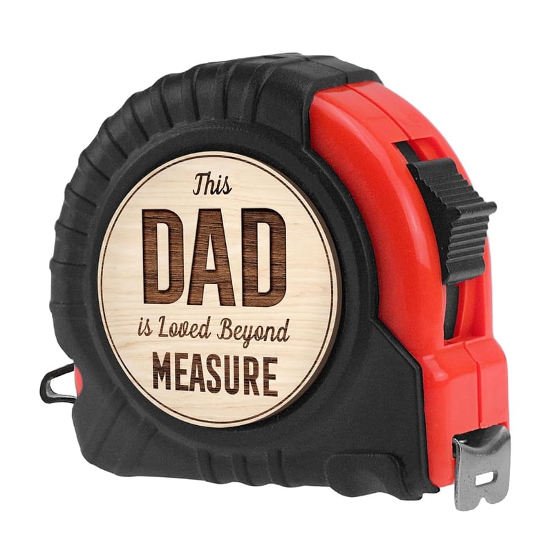 Father's Day Wood Tape Measure Gift for Men