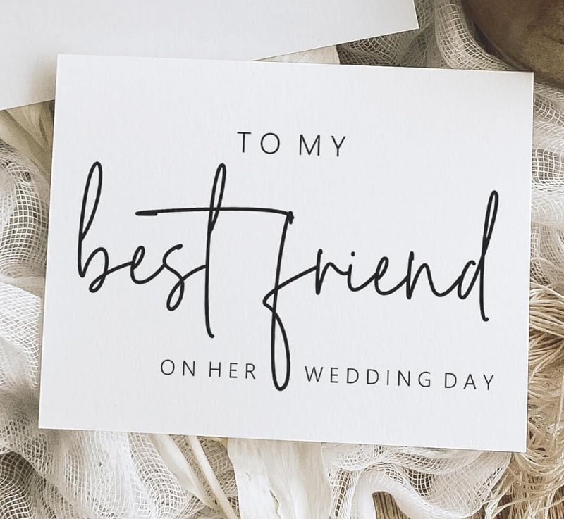 Wedding Day Card for Bride from Best Friend