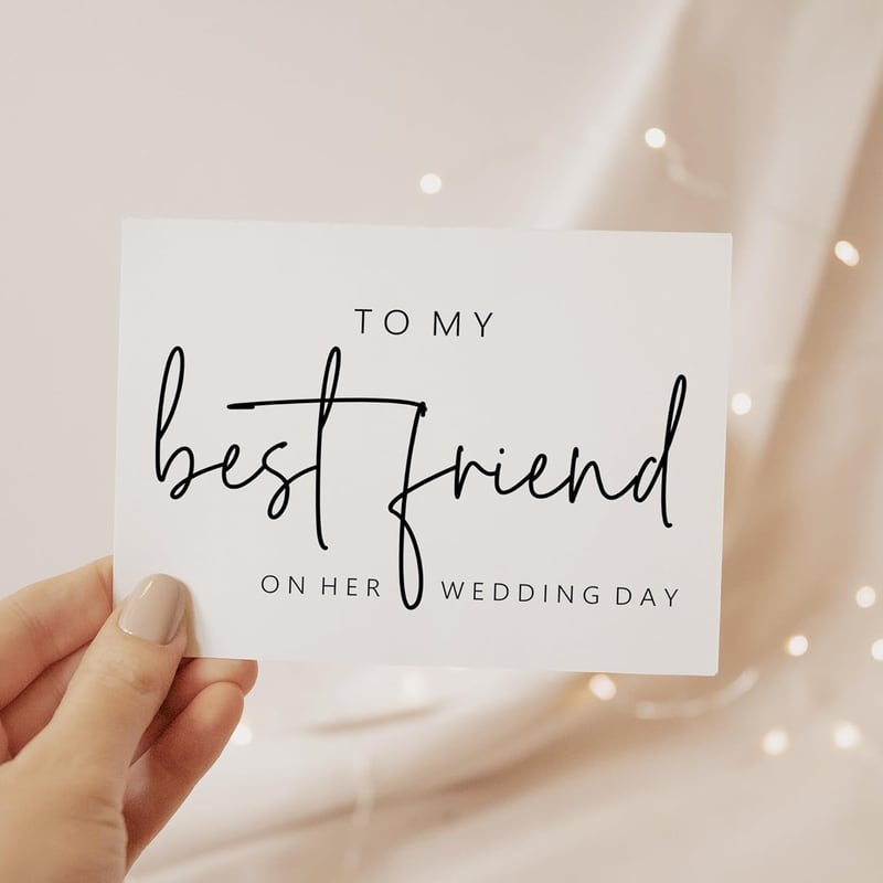 Wedding Day Card for Bride from Best Friend