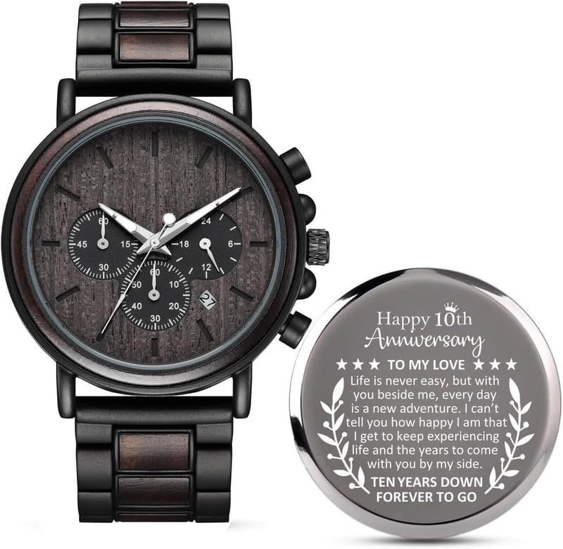 10th Anniversary Keepsake for Him - Tin & Aluminum Gift