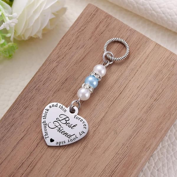 Bridal Something Blue Charm - Blue Pearl Angel Wings Garter