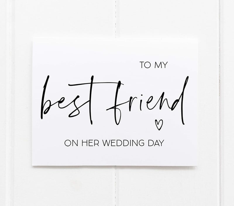 Bride's Wedding Card - Handmade Congrats for Best Friends