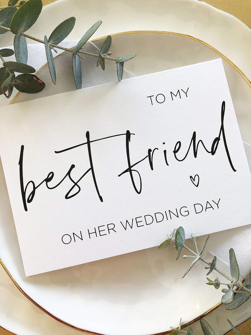Bride's Wedding Card - Handmade Congrats for Best Friends