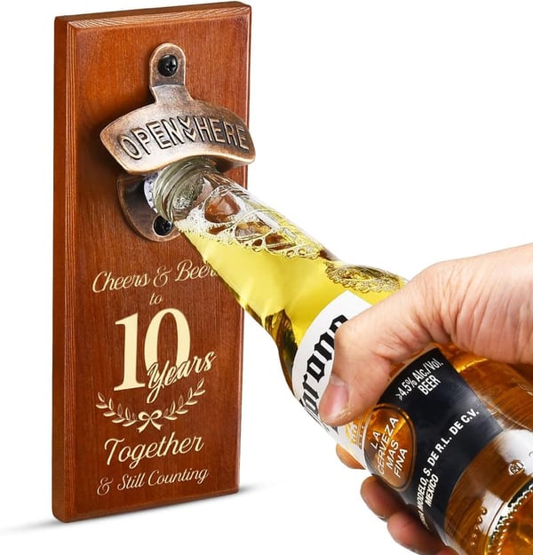 10th Anniversary Gifts for Him - Tin Keepsake for Husband