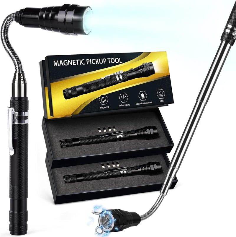Flexible LED Magnetic Pickup Tool - Gift for Dad, Husband, Boyfriend