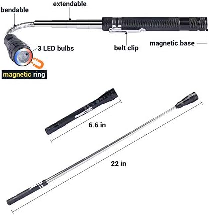 Flexible LED Magnetic Pickup Tool - Gift for Dad, Husband, Boyfriend