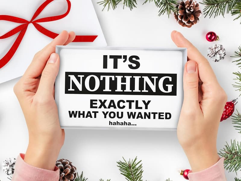 Funny Prank Gift Box for White Elephant, Secret Santa