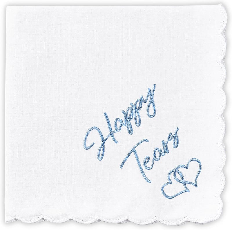 Something Blue Handkerchief for Mother of the Bride Gifts
