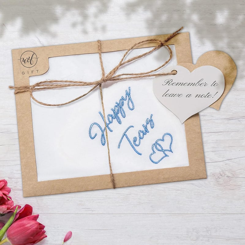 Something Blue Handkerchief for Mother of the Bride Gifts