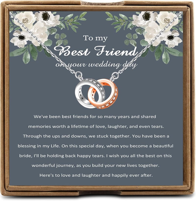 Maid of Honor Wedding Day Necklace Gift for Best Friend