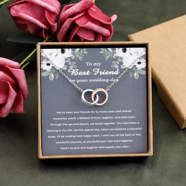 Maid of Honor Wedding Day Necklace Gift for Best Friend