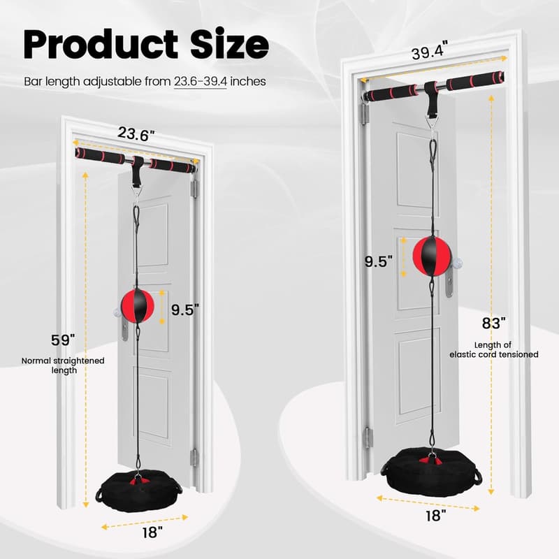 Boxing Training Kit with Double End Bag and Door Pull-Up Bar