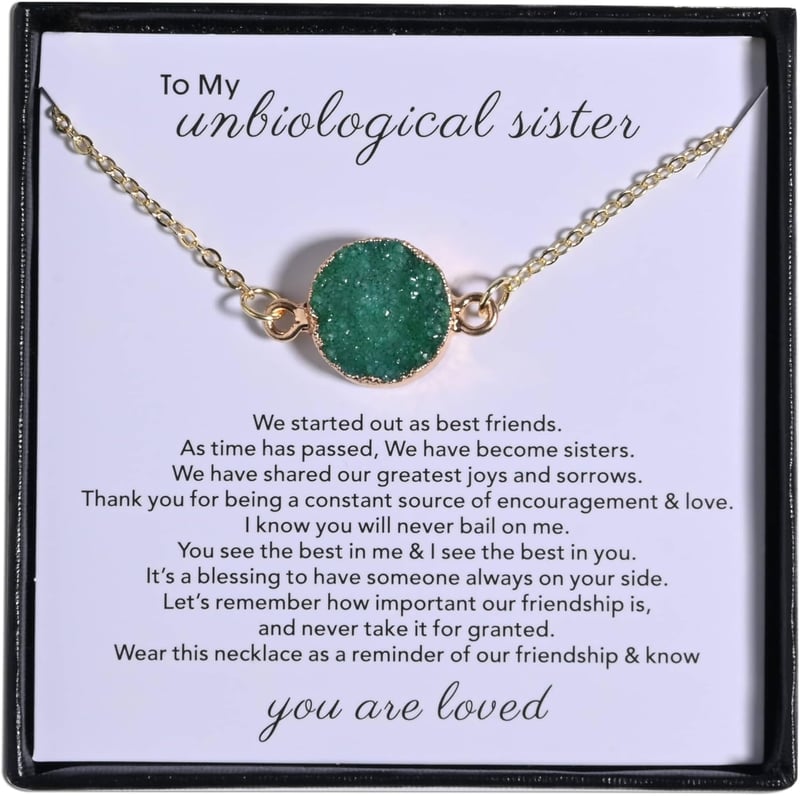 Friendship Necklace for Women - Unique Druzy Crystal Gift