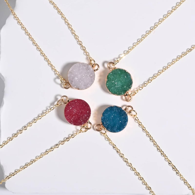 Friendship Necklace for Women - Unique Druzy Crystal Gift