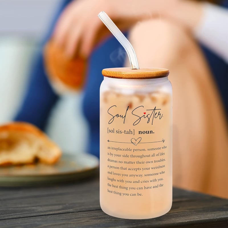 Friendship Gifts: 16 oz Can Glass for Women & Sisters