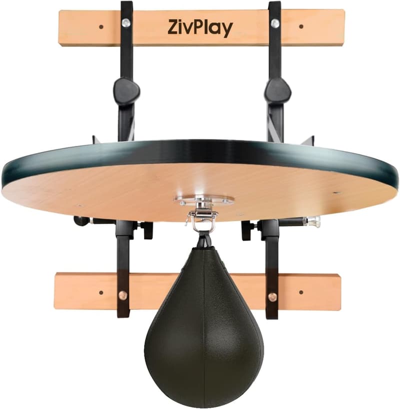 Height Adjustable Speed Bag Platform with 360° Swivel Board