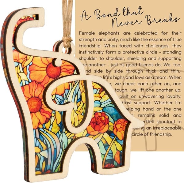 Birthday Gift Friendship Elephant Ornament for Women
