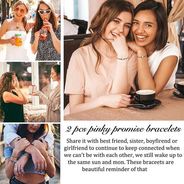 Matching Pinky Promise Bracelets for Couples & Friends