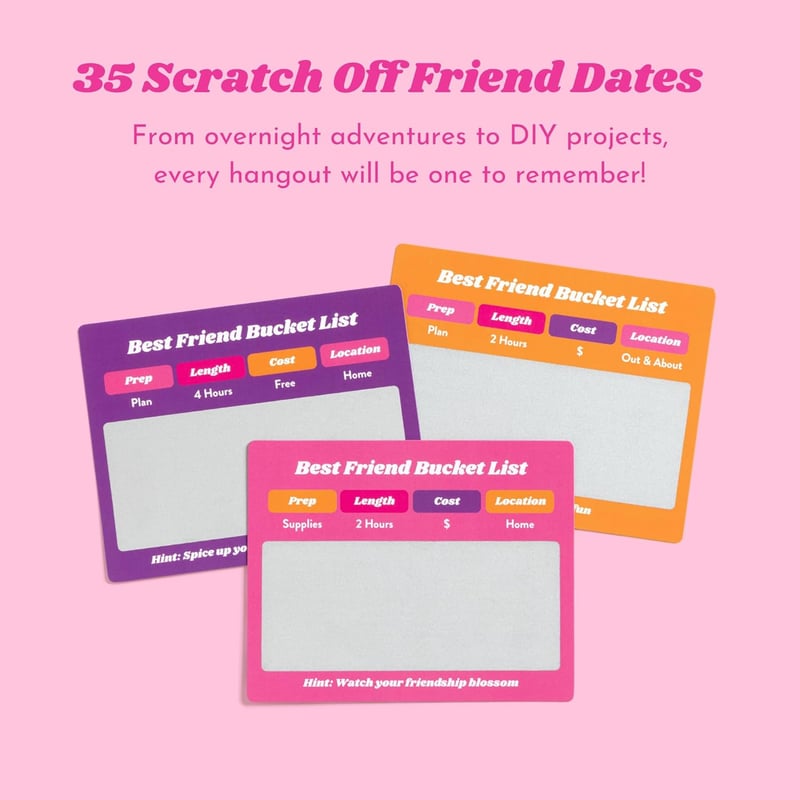 Best Friend Scratch-Off Adventure Cards – 35 Fun Date Ideas