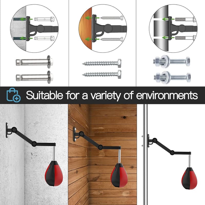 Adjustable Speed Bag Wall Mount for Boxing & Reflex Training
