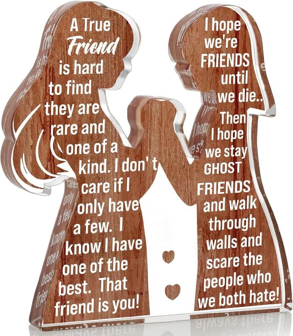 Inspirational Friendship Plaque for Women's Birthday