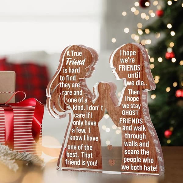 Inspirational Friendship Plaque for Women's Birthday