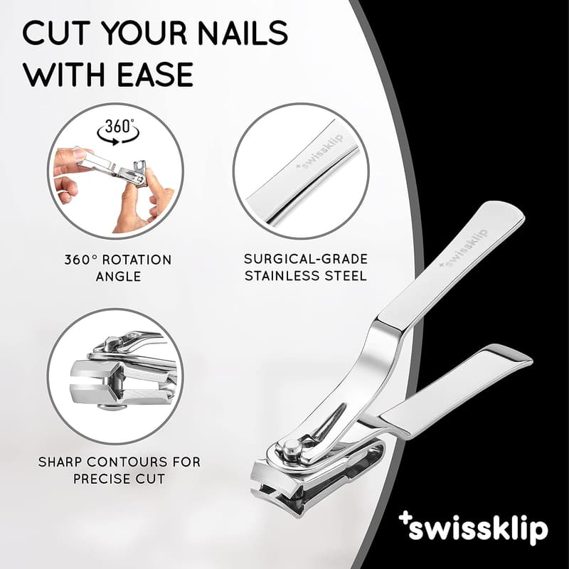 360° Rotating Surgical-Grade Nail Clippers for Men & Women