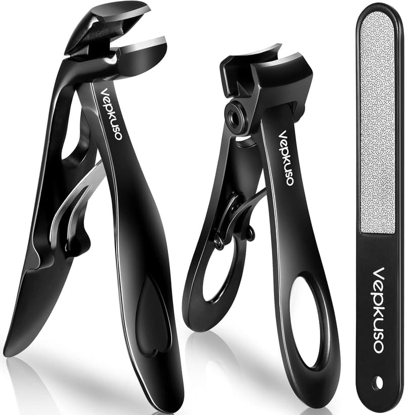 Professional Wide Jaw Nail Clippers Set for Seniors and Thick Nails