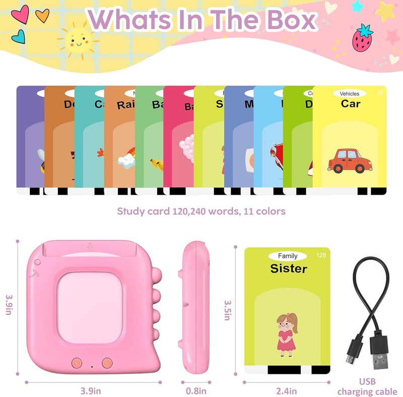 Montessori Flash Cards for Kids – 240 Sight Words Educational Toy