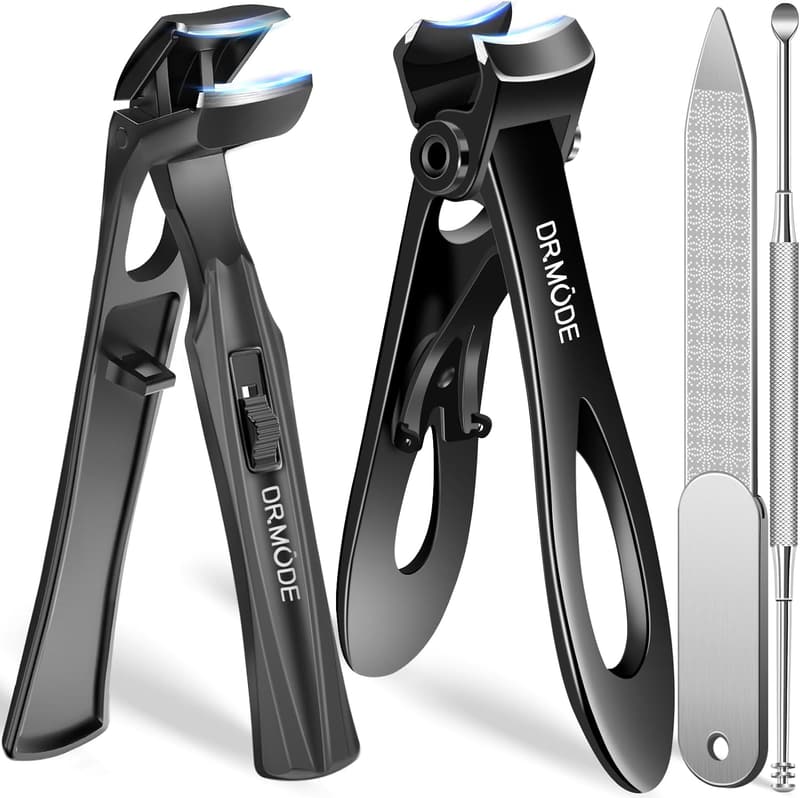Heavy-Duty Toenail Clippers for Seniors with Angled Head