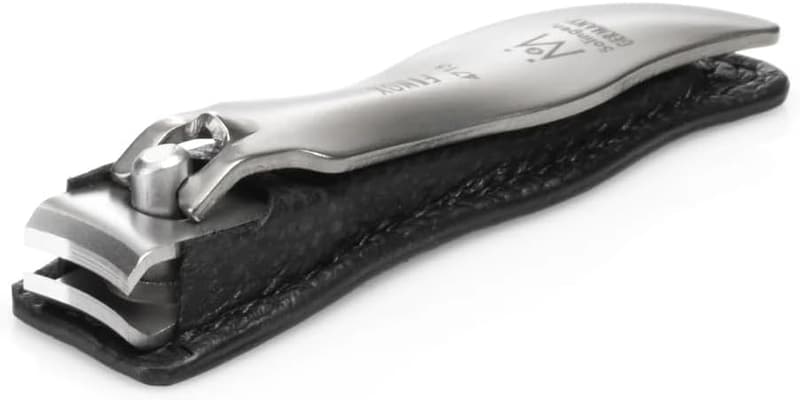 Ethically Made Nail Clipper with Leather Case - Curved Blade