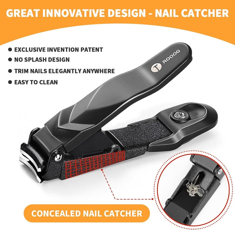 Professional Nail Clippers Set for Men & Women with Catcher