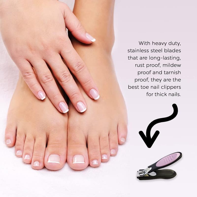 Stainless Steel Nail Clippers with Comfort Grip - Sharp and Sturdy
