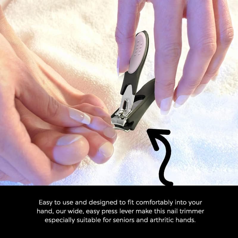 Stainless Steel Nail Clippers with Comfort Grip - Sharp and Sturdy