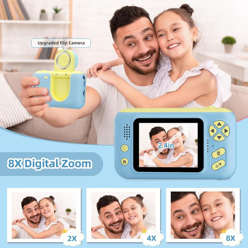 Kids' Digital Camera with 32GB SD Card - Age 3-8, Blue