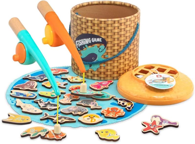 Montessori Magnetic Fishing Game for Toddlers, 3+