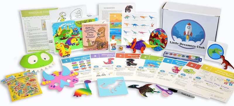 Dinosaur Craft Box for Kids Ages 3-5