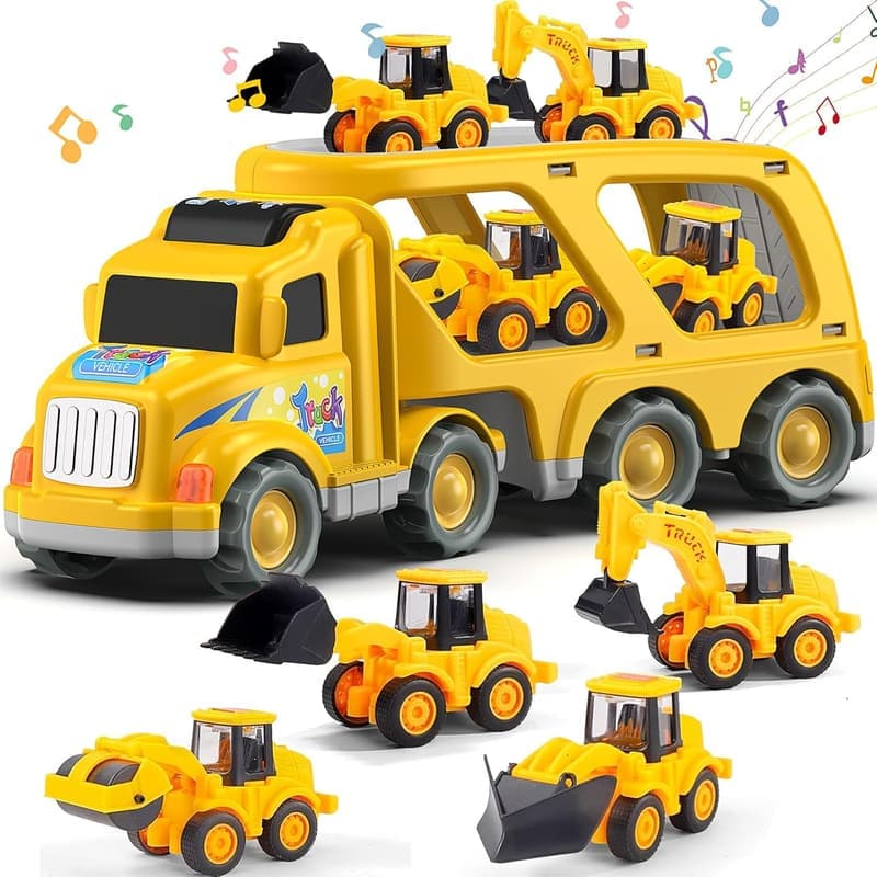 Construction Truck Toy for Kids Ages 1-6 - Ideal Christmas Gift