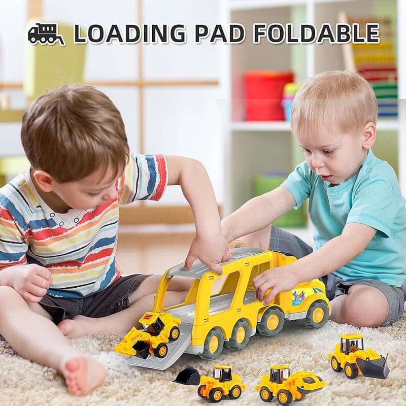 Construction Truck Toy for Kids Ages 1-6 - Ideal Christmas Gift