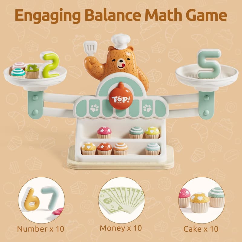 STEM Balance Math Game for Kids - Educational Learning Toy, Ages 3-5