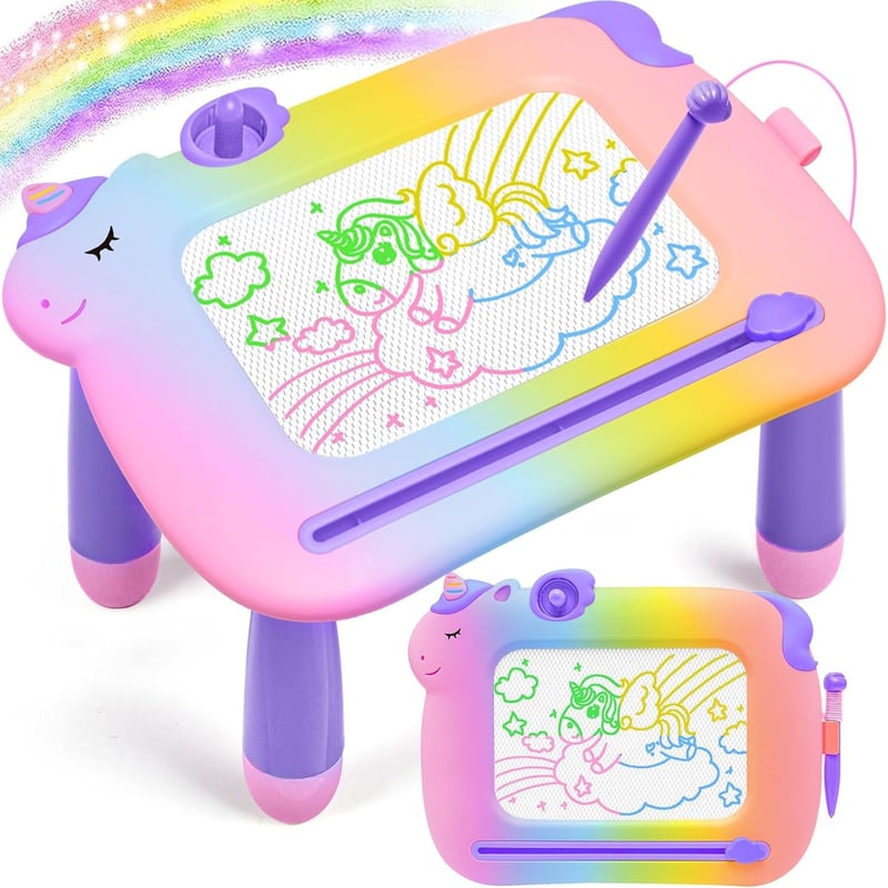 Magnetic Doodle Board for Toddlers, Educational Unicorn Toy