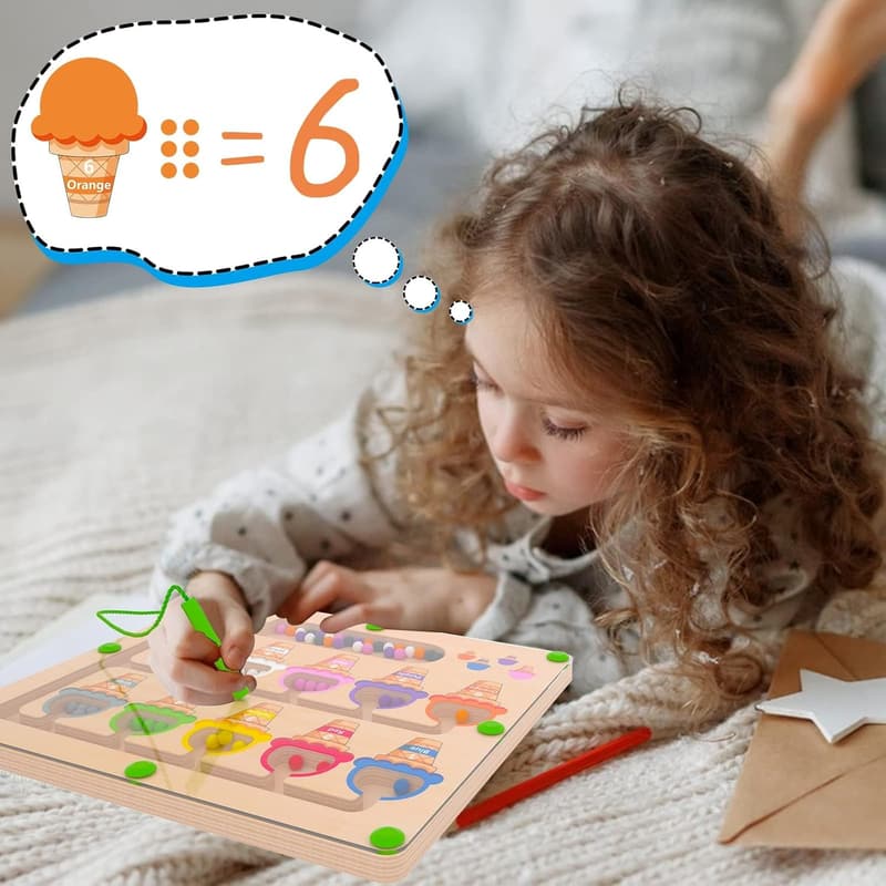 Montessori Color & Number Matching Puzzle for Toddlers