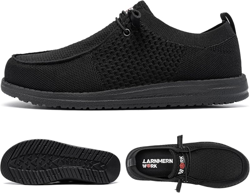 Men's Lightweight Steel Toe Slip-On Sneakers