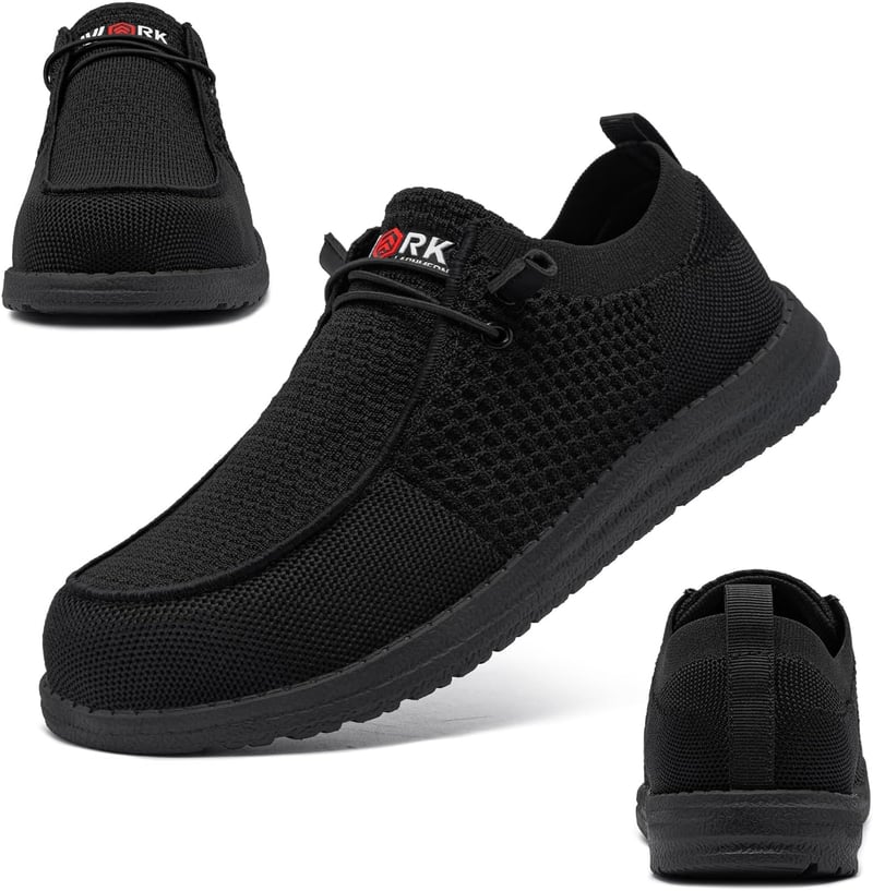 Men's Lightweight Steel Toe Slip-On Sneakers