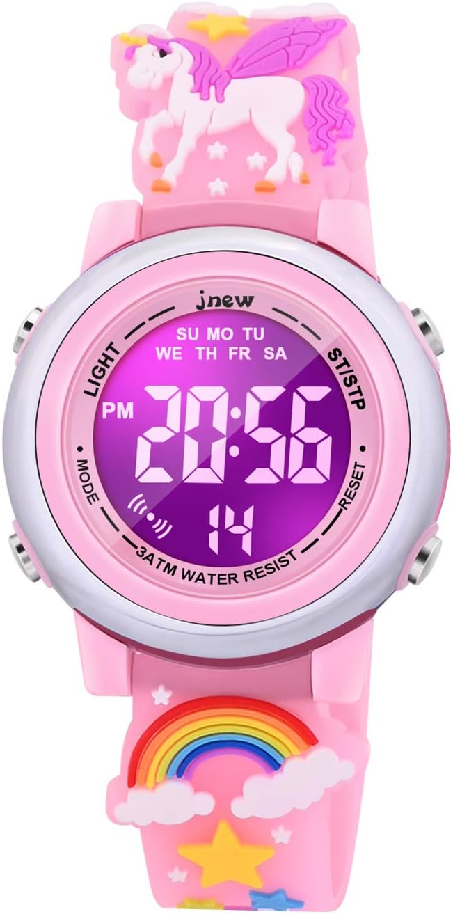 Waterproof 3D Cartoon Watches for Girls Age 3-12