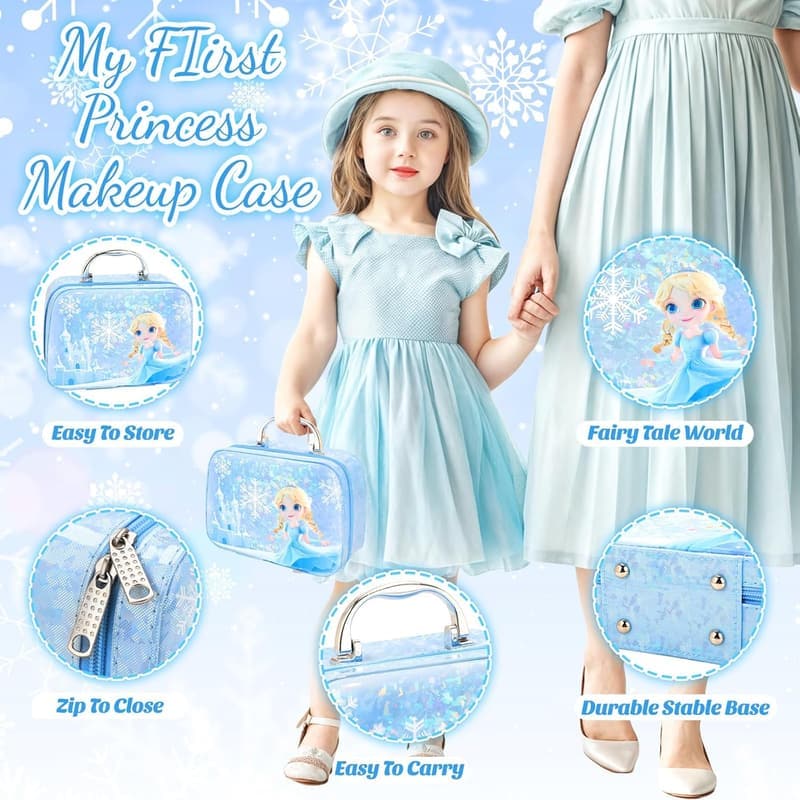 Toddler Frozen Pretend Makeup Set for Girls 3-7 Years